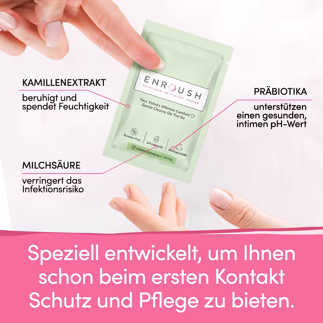 Biologisch abbaubare Intim-Feuchttücher