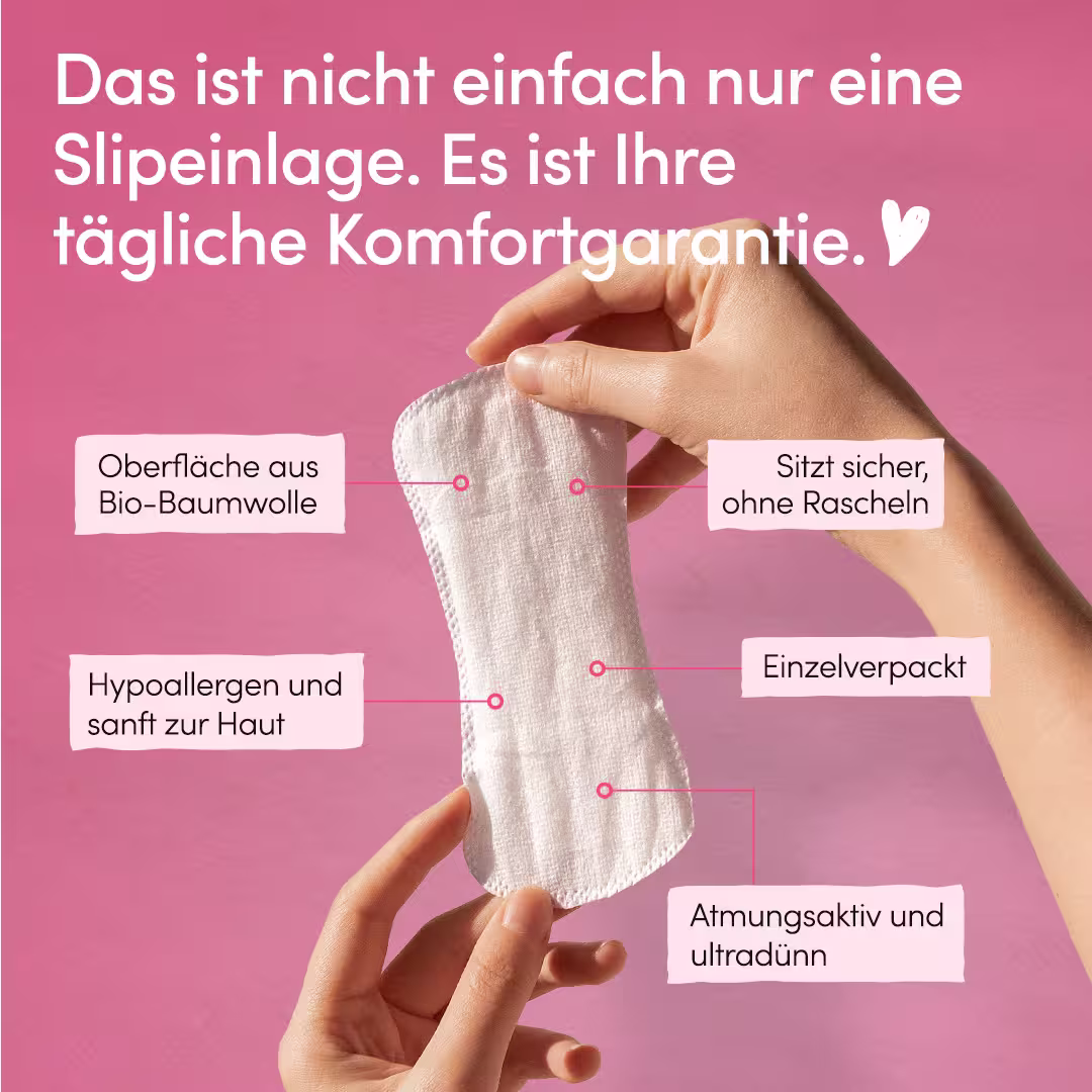 Reguläre Bio-Baumwoll-Slipeinlagen