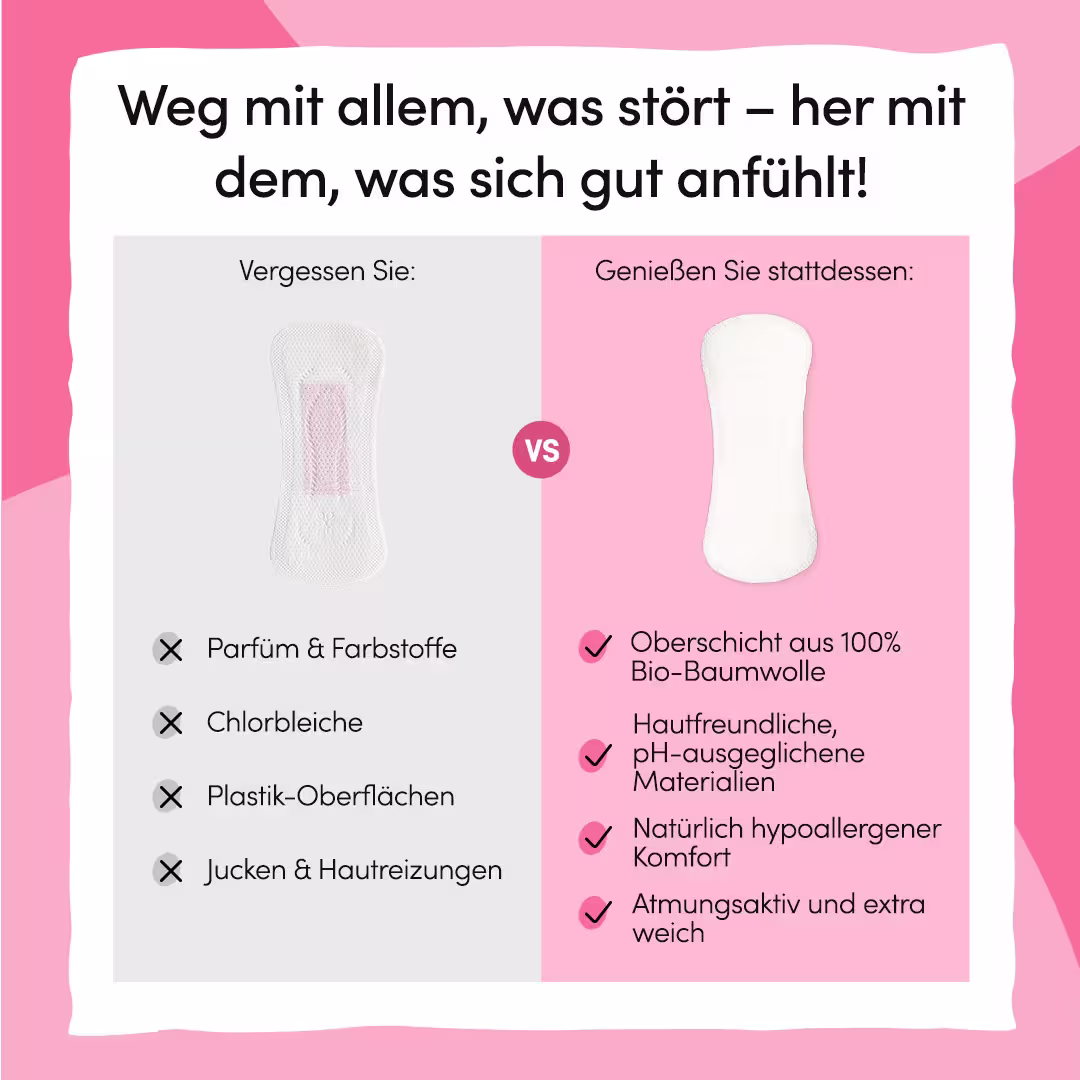 Reguläre Bio-Baumwoll-Slipeinlagen