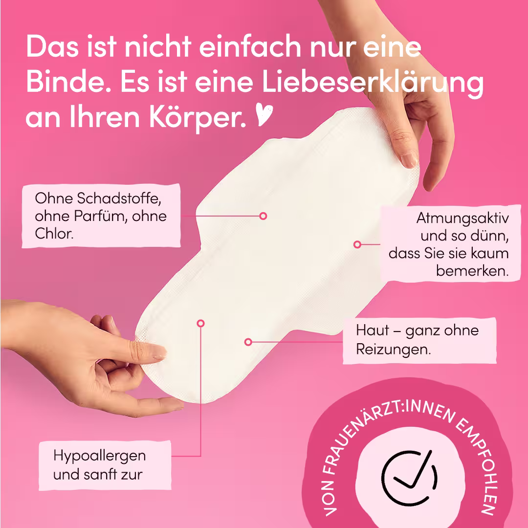 Nacht Binden mit Bio-Baumwolle