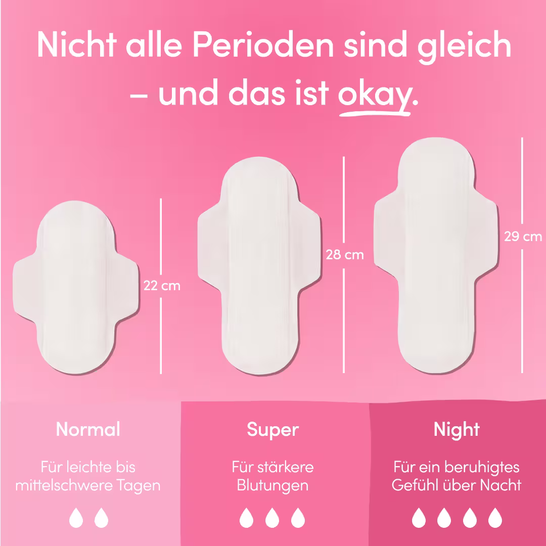 Nacht Binden mit Bio-Baumwolle