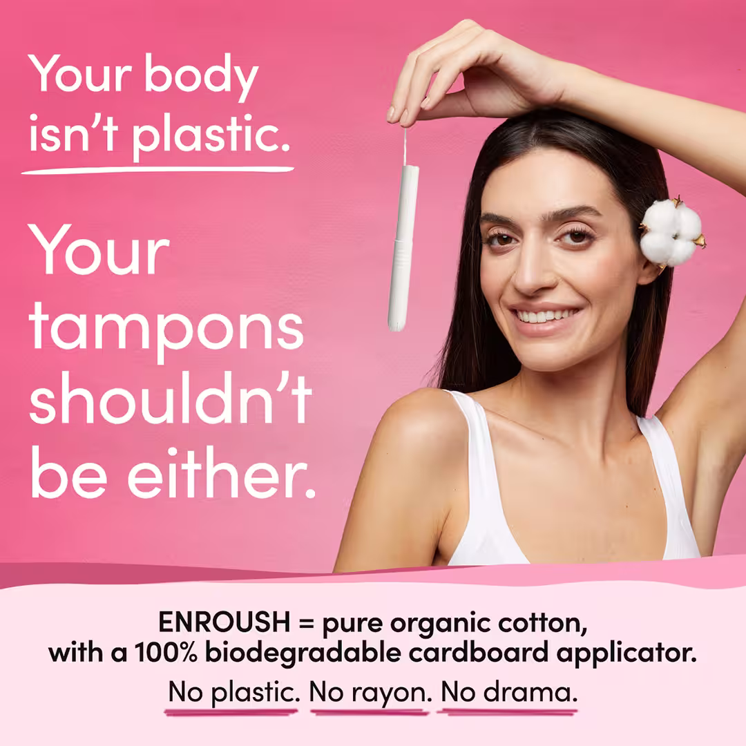 Super organic tampons with applicator