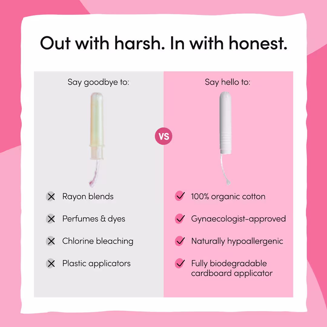 Super organic tampons with applicator