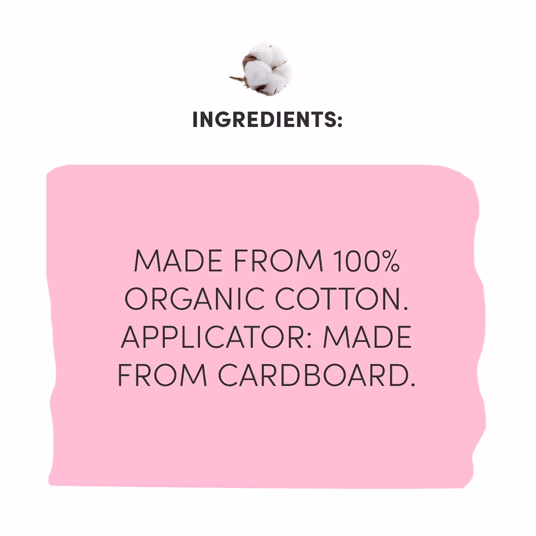 Super organic tampons with applicator