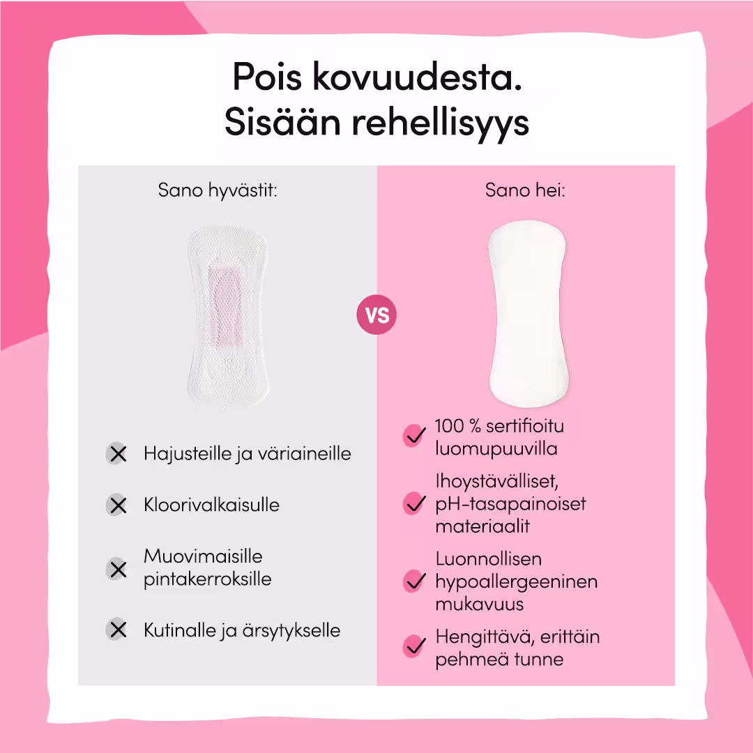 Tavalliset orgaaniset pikkuhousunsuojat