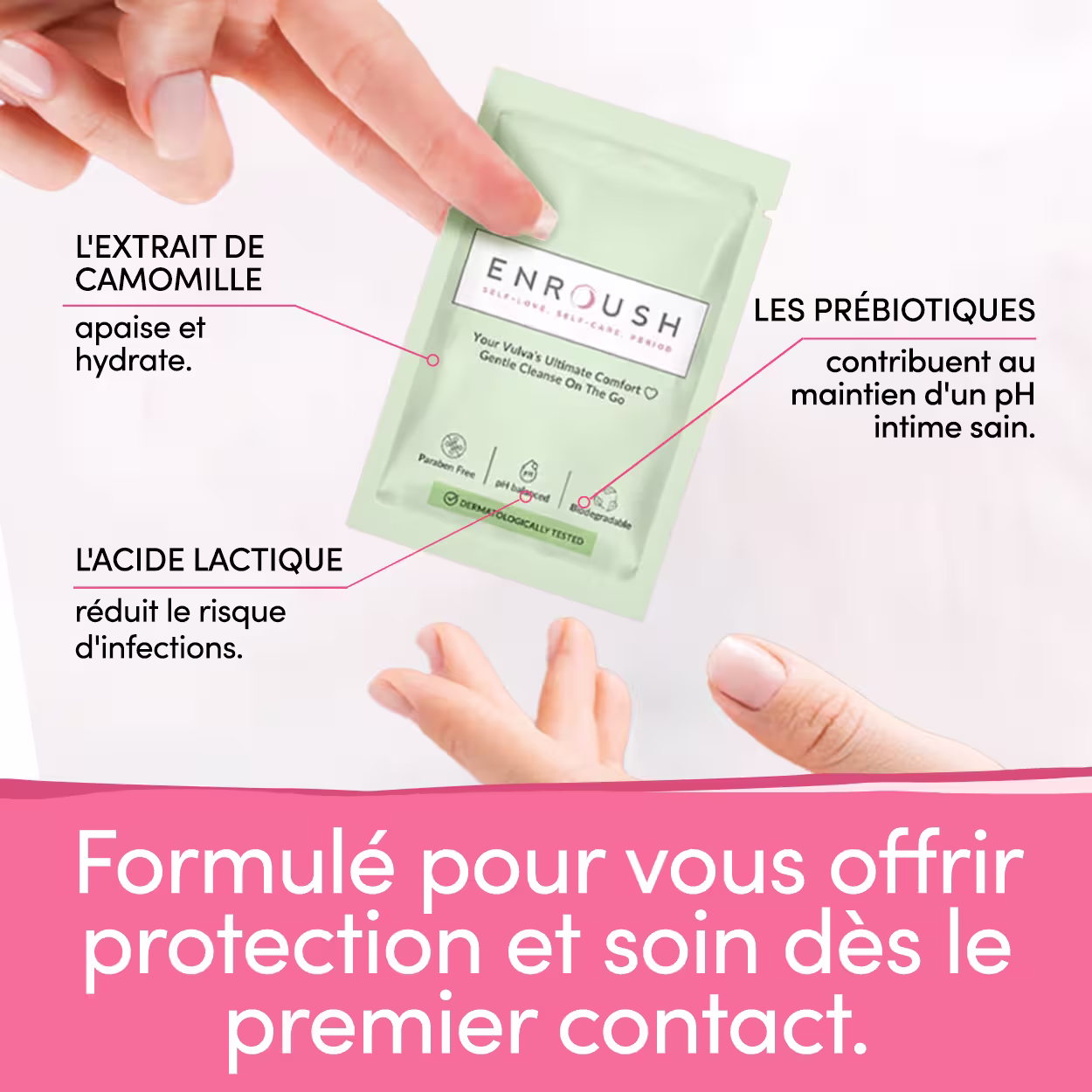 Lingettes intimes biodégradables