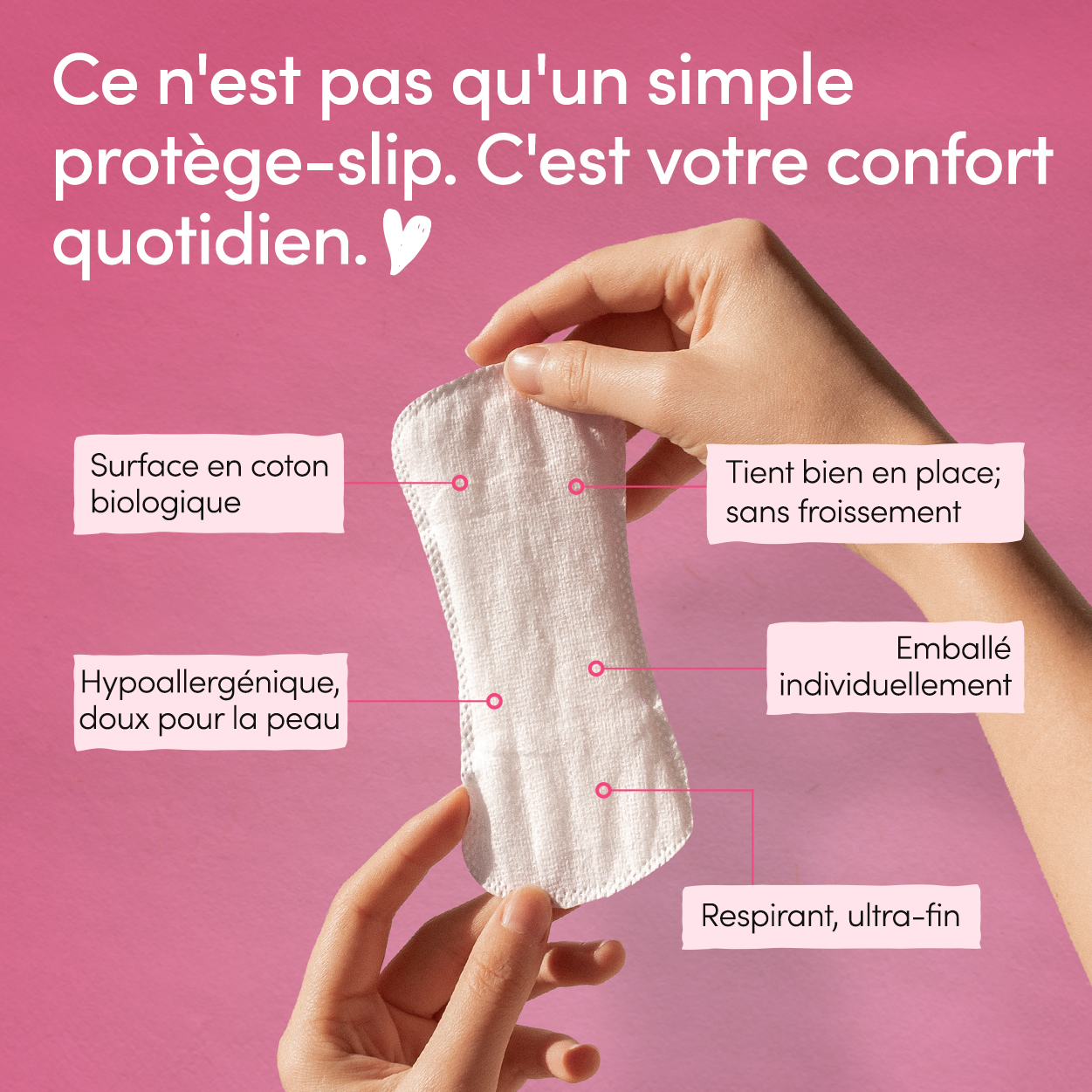Protège-slips en coton biologique