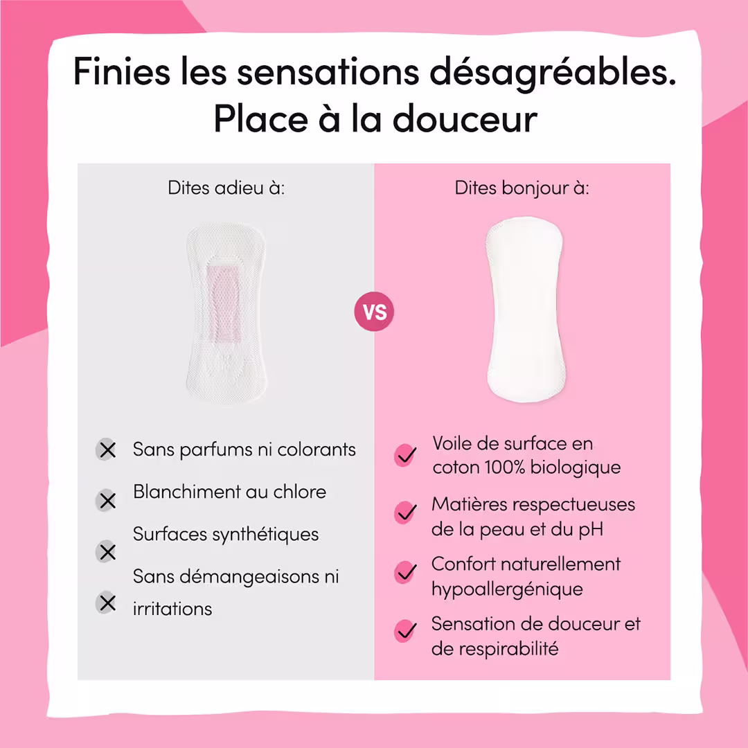 Protège-slips en coton biologique