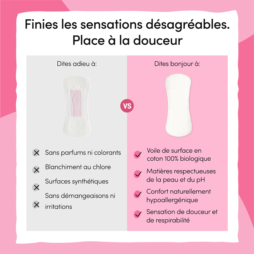 Protège-slips en coton biologique