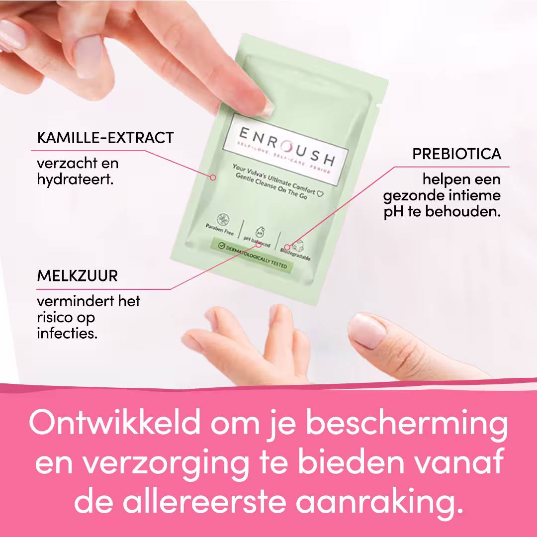 Biologisch afbreekbare intieme doekjes