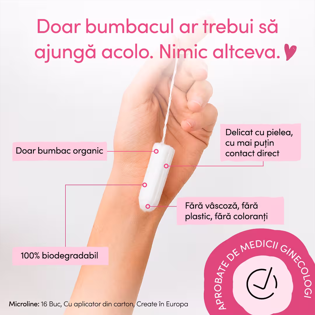 Tampoane organice super cu aplicator