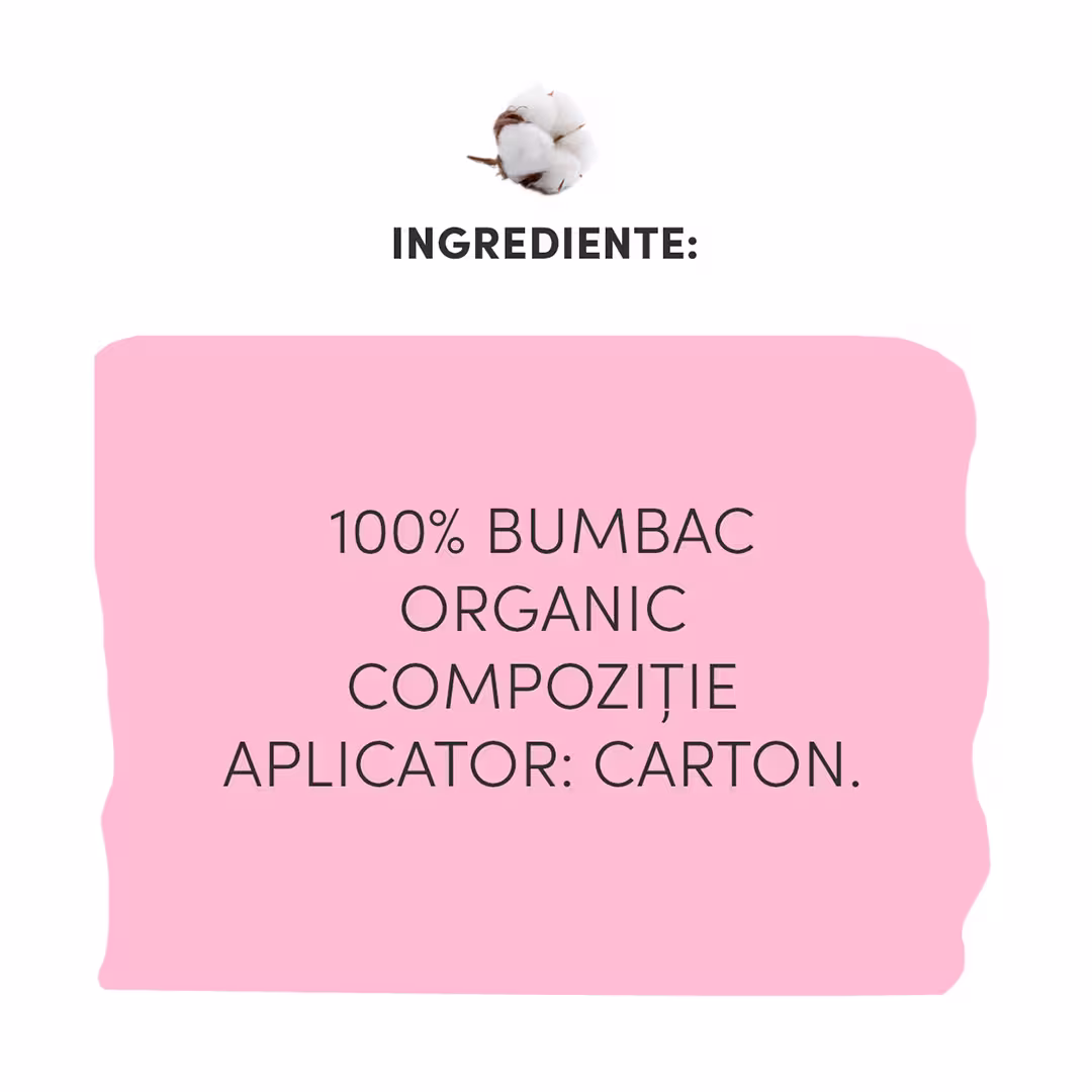 Tampoane organice super cu aplicator
